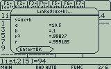 screenshot006 Performing a Linear Regression on the TI 89, TI 92+, and Voyage 200
