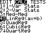 linreg83 3 Performing a Linear Regression on the TI 83+ or TI 84+