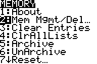 mem83 1 Archiving and Unarchiving Programs and Variables on the TI 83+ and TI 84+