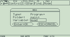 quadratic program ti89 v200 000 How to Create a Simple Quadratic Formula Program on the TI 89 and Voyage 200