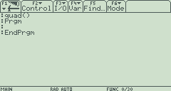 quadratic program ti89 v200 001 How to Create a Simple Quadratic Formula Program on the TI 89 and Voyage 200