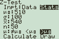 ti84 z test 001 Hypothesis Testing using the Z Test on the TI 83 Plus, TI 84 Plus, TI 89, and Voyage 200