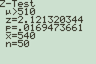 ti84 z test 002 Hypothesis Testing using the Z Test on the TI 83 Plus, TI 84 Plus, TI 89, and Voyage 200