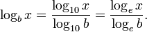 logarithm base change2 How to Enter Logarithms on Your Graphing Calculator